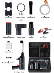 iTing Araç Otomobil Akıllı Set Araç Yıkama Araç İçi Süpürge Araç Lastik Şişirme Akü Takviye Seti