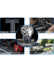 iTing Araç Otomobil Akıllı Set Araç Yıkama Araç İçi Süpürge Araç Lastik Şişirme Akü Takviye Seti