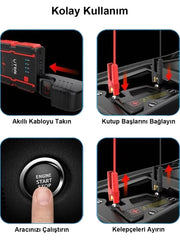 iTing Araç Otomobil Akıllı Set Araç Yıkama Araç İçi Süpürge Araç Lastik Şişirme Akü Takviye Seti