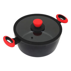 Leggno Colorgy Diamond Pro Derin Tencere 20 cm Kırmızı Kulp