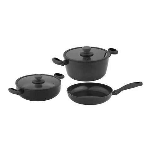 Leggno Colorgy Diamond Pro Gri 5 Parça Tencere ve Tava Seti