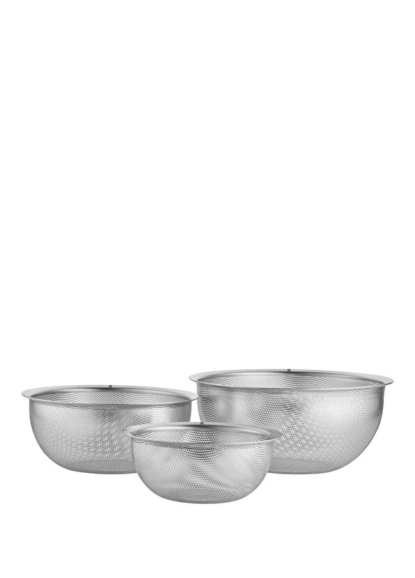 Zwilling Çelik Prep Çelik 3'lü Süzgeç Seti