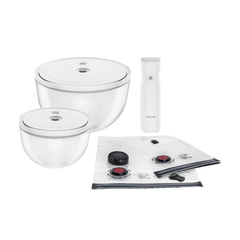 Zwilling Fresh & Save Bowls M/L Vakumlu 9 Parça Cam Başlangıç Seti